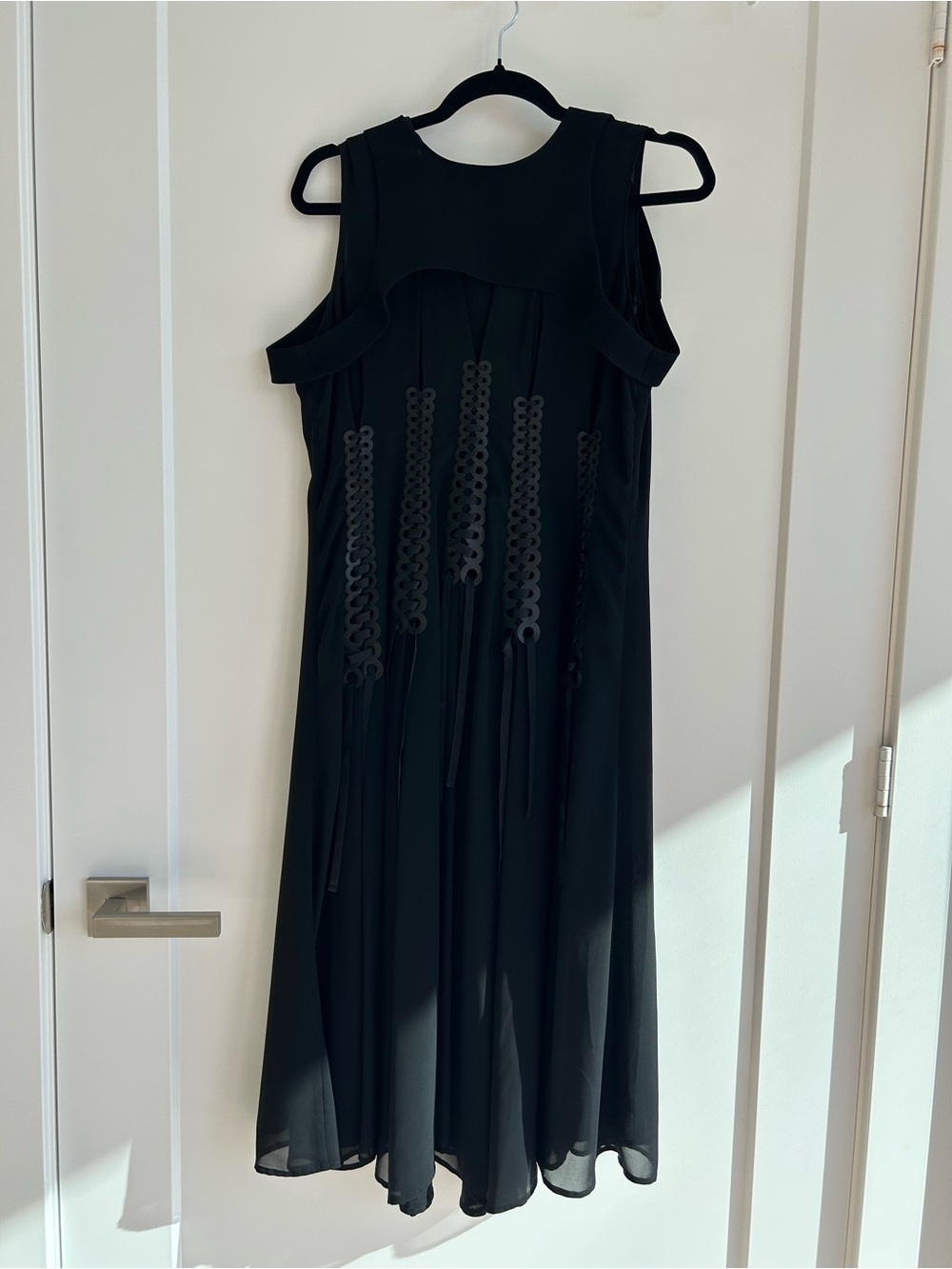 Noir Kei Ninomiya Comme des Garcons SS18 Interlocking Loop Dress Size S - Picture 2 of 7